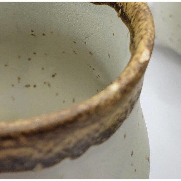 Set Of 3 Vintage McCoy Pottery Brown & Gray Drip Speckled Stoneware Coffee Mugs - Picture 12 of 13